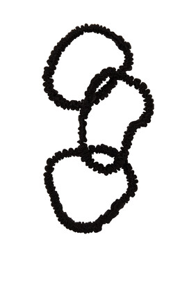 TWC Skny Slp Scrunchies Silk Hair:Black:One Size